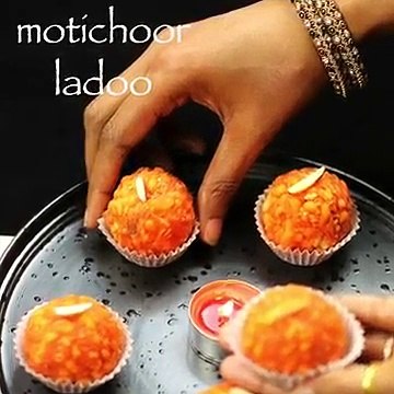 motichoor ladoo recipe _ motichur laddu recipe _ motichoor laddu