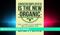 FAVORIT BOOK Underemployed Is the New Organic: How I Learned to Stop Worrying and Love Minimum