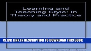 Collection Book Learning and Teaching Style: In Theory and Practice