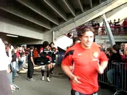 Sortie vestiaire stade toulousain