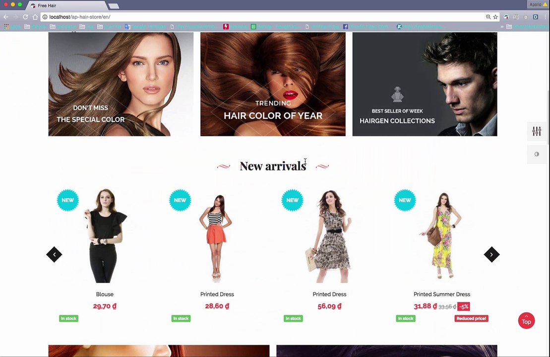 Free Hair Salon Prestashop Theme - apollotheme.com