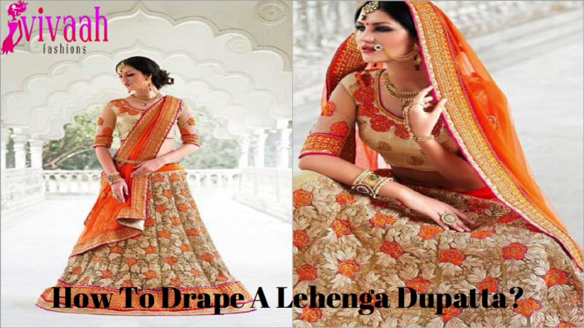 How To Drape A Lehenga Dupatta Video Dailymotion