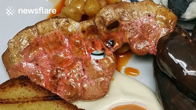 Chef creates full English breakfast dessert