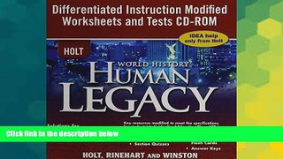 Must Have PDF  Holt World History ~ CD-ROM ~ Human Legacy ~ Differentiated Instruction Modified