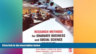 Big Deals  Research Methods for Graduate Business and Social Science Students  Best Seller Books