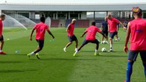 FC Barcelona training session: Train ahead of Mönchengladbach trip