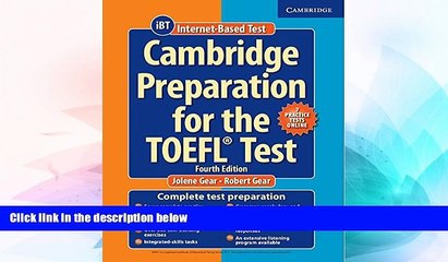 Big Deals  Cambridge Preparation for the TOEFL Test Book with Online Practice Tests and Audio CDs