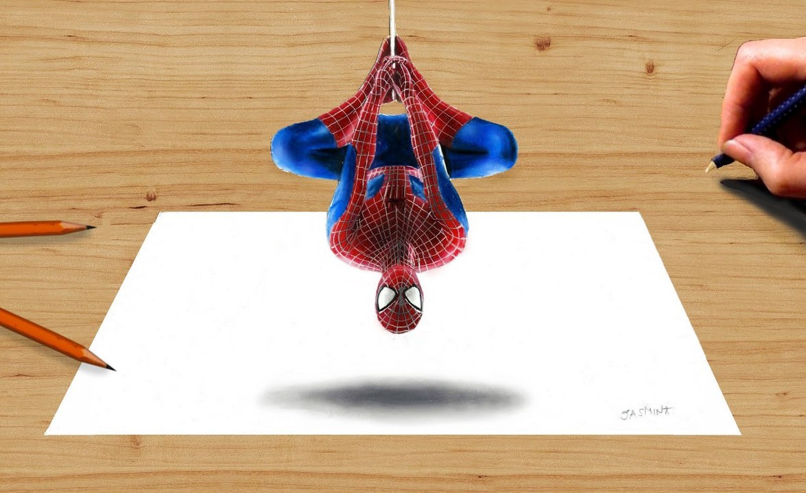 Speed Drawing Of The Amazing Spider Man 2 3d How To Draw Time Lapse Art Video Colored Pencil Illustration Artwork Video Dailymotion