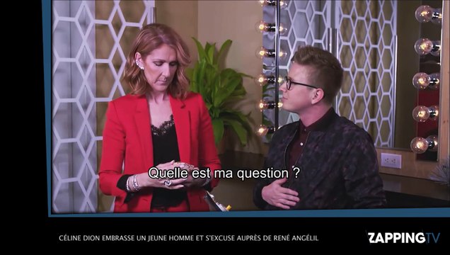 Céline Dion embrasse un jeune homme et s’excuse auprès de René Angélil
