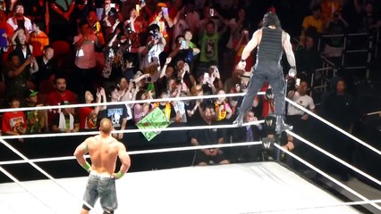 WWE LIVE TOKYO JAPAN 7-1-2016 ROMAN REIGNS VS JOHN CENA STREET FIGHT