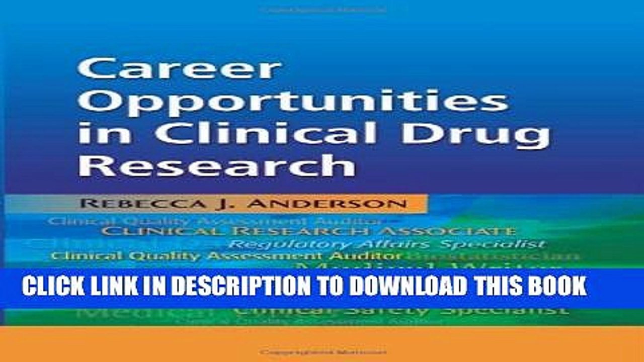 [PDF] Career Opportunities in Clinical Drug Research Full Online