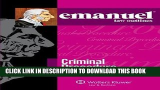 [PDF] Emanuel Law Outlines: Criminal Procedure, Thirtieth Edition Full Online