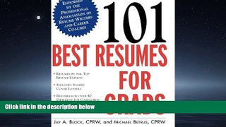 EBOOK ONLINE  101 Best Resumes for Grads  BOOK ONLINE