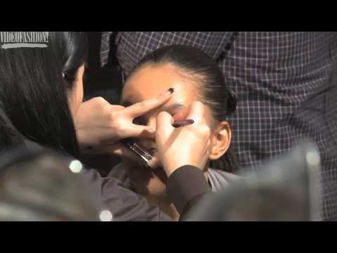Hair & Makeup at Christian Siriano - Autumn/Winter 2015-16 | Videofashion