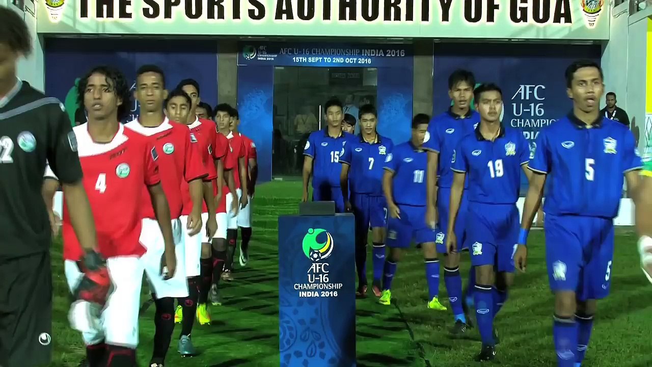 Thailand vs Yemen (AFC U-16 Championship 2016- Group Stage)