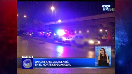 Un carro se accidentó en el norte de Guayaquil