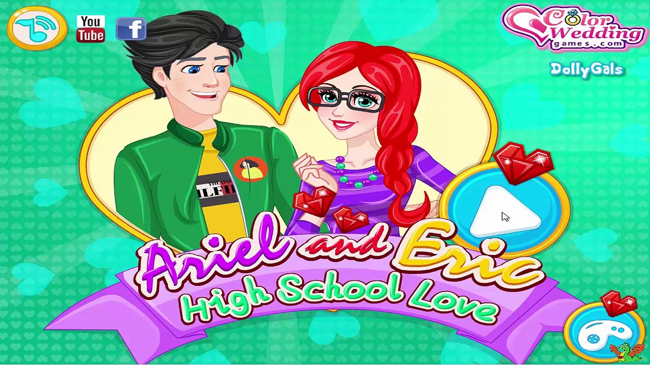 Ariel and Eric High School Love Game - Disney Princess Video Games For Girls
