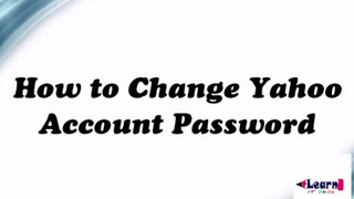 How to Change Yahoo Account Password
