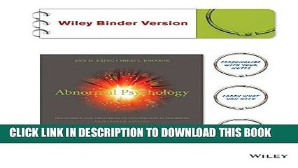 [PDF] Abnormal Psychology, Binder Ready Version Full Online