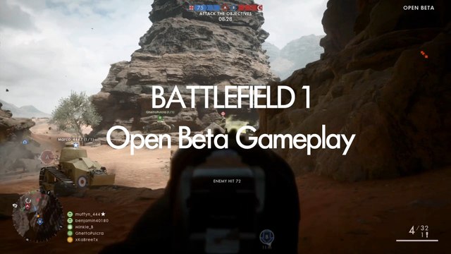 Battlefield 1 Open Beta PS4 Gameplay - Sinai Desert
