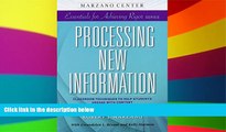 Big Deals  Processing New Information: Classroom Techniques to Help Students Engage With Content