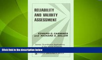 Big Deals  Reliability and Validity Assessment (Quantitative Applications in the Social Sciences)