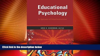 Must Have PDF  Educational Psychology: An Application of Critical Constructivism (Counterpoints)