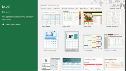 Présentation de la fenêtre Excel 2016