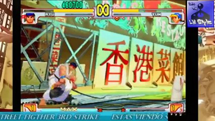 Jugando Street Figthers 3er Strike PS2