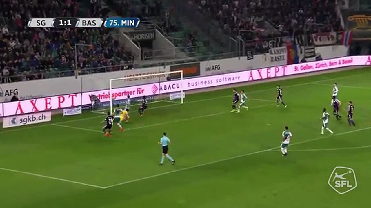 FC St. Gallen 1:2 FC Basel (Swiss Super League 9. Runde 2016/2017 24 .September 2016)