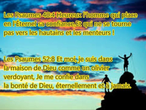 PROMESSES BIBLIQUES - VOLET N°9 LA CONFIANCE