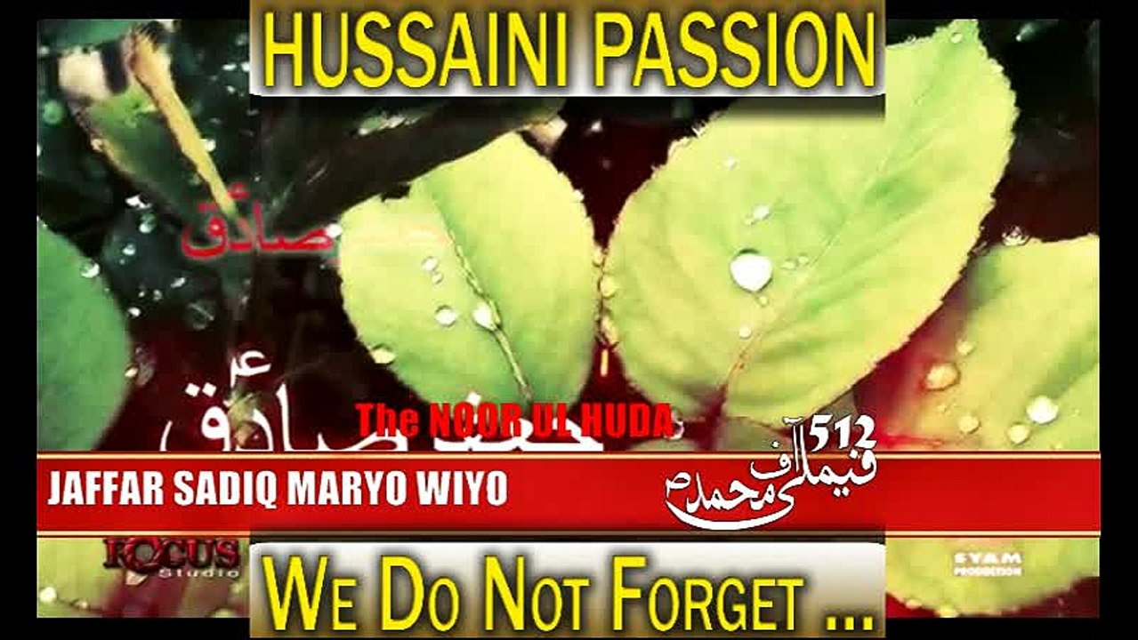 NOORUL HUDA KAZMI - JAFFAR SADIQ MARYO WIYO -NOHAY 2017