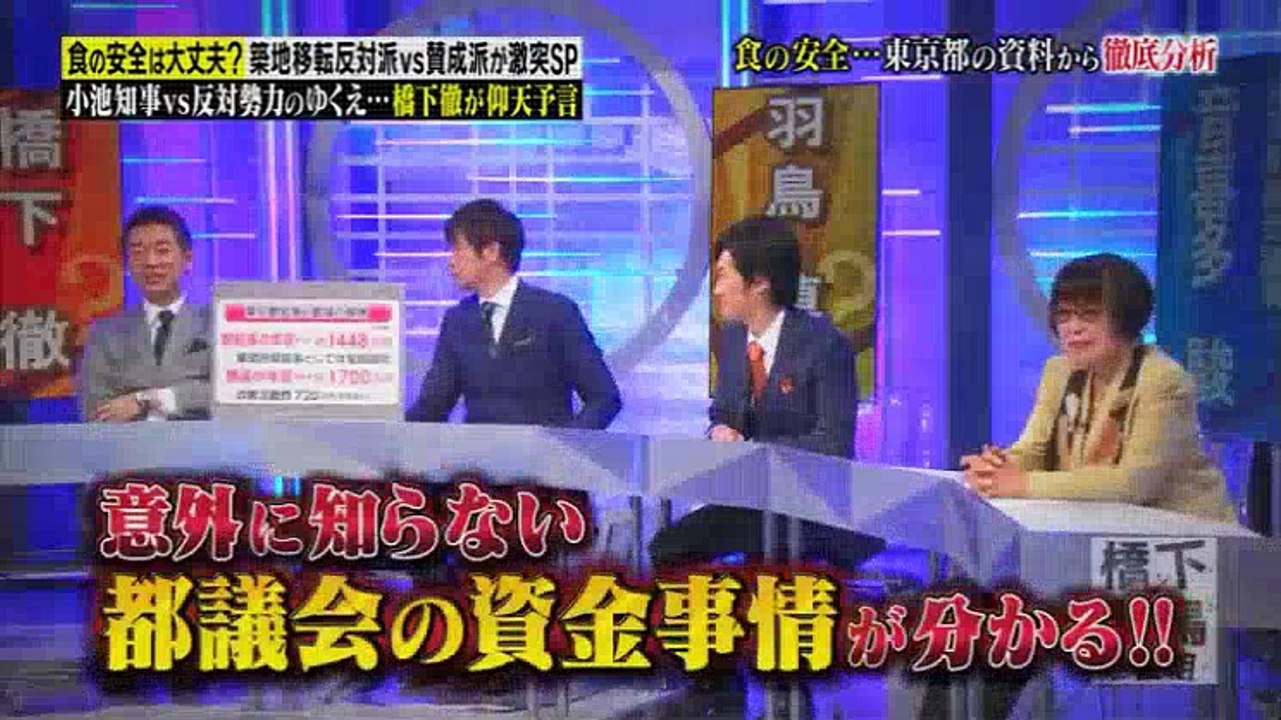 橋下×羽鳥の番組 豊洲SP 9月26日
