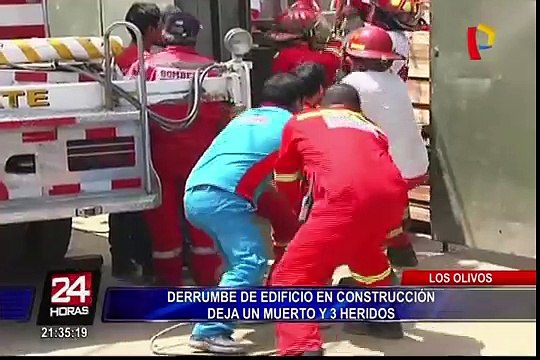 Los Olivos: un muerto y cinco heridos deja derrumbe en obra de construcción