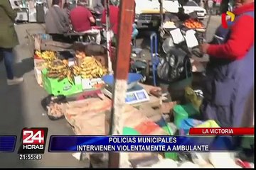 La Victoria: municipales intervienen violentamente a ambulante