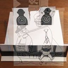 10 Tane kağıt ile yapılmış çizim