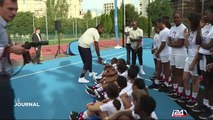 Des stars de la NBA ont inauguré un terrain de basket à Paris
