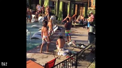 Bagarre quand une fête étudiante au bord d'une piscine dégénère !