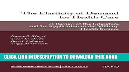 The Elasticity of Demand for Health Care: A Review of the Literature and Its Application to the