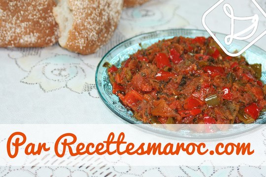 Salade Marocaine de Poivrons (VEGAN) - Moroccan Pepper Salad - التكتوكة أوالشكشوكة بالفلفل