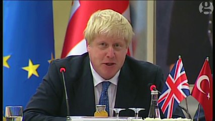 Clean slate: Boris Johnson the 'proud possessor' of a Turkish washing machine