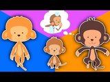 Five Little Monkeys sautant sur le lit | De bande dessinée pour les enfants | Popular Comptine
