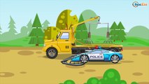Cars & Trucks cartoon for kids - Carl Truck and the Racing Car in Car City