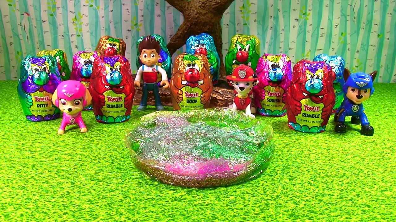 Paw Patrol Travel into Space to Find Yowie™ Surprise Inside Chocolate Toys! Stop Motion!