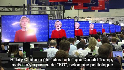 Clinton "plus forte", mais "pas par KO", selon une politologue