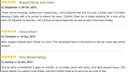 SHEA BUTTER LIP BALM REVIEWS