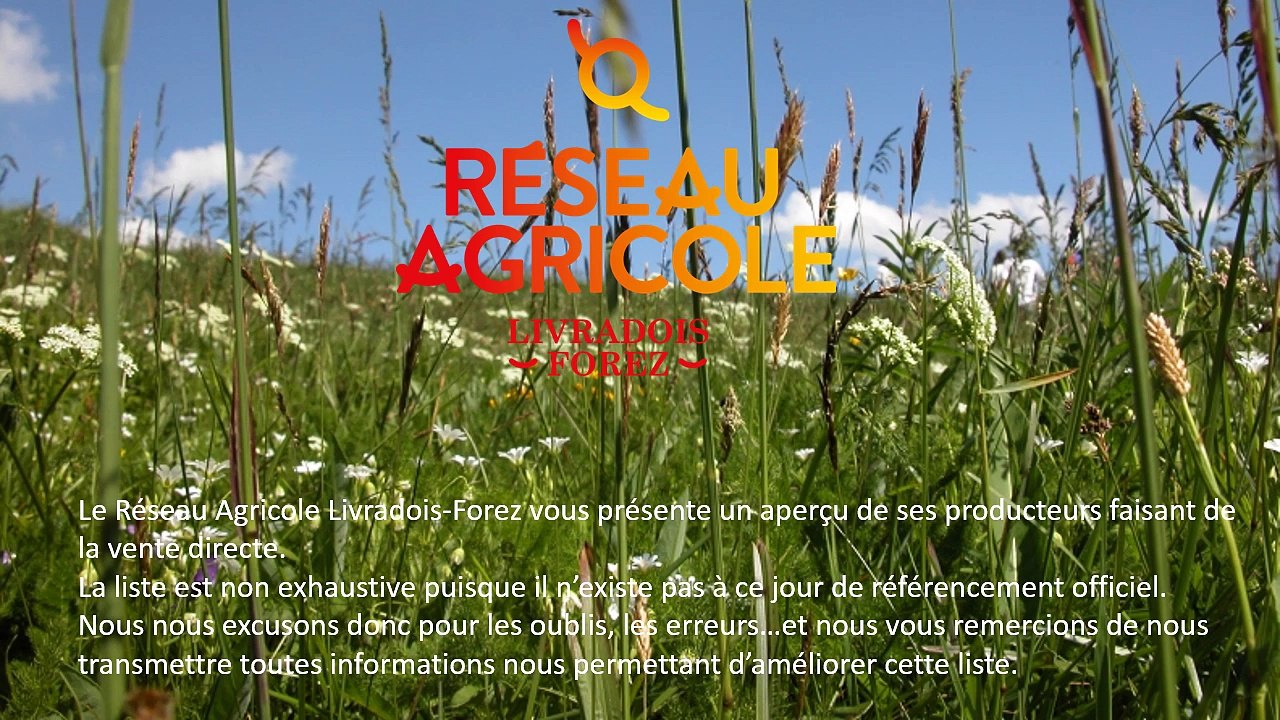 Présentation des producteurs en vente directe
