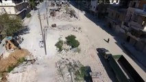 Syrie : les destructions dans la ville d'Alep filmées par drone