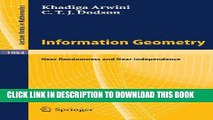 [PDF] Information Geometry: Near Randomness and Near Independence (Lecture Notes in Mathematics)