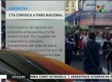 Obreros argentinos acampan en Plaza de Mayo en rechazo a tarifazos
